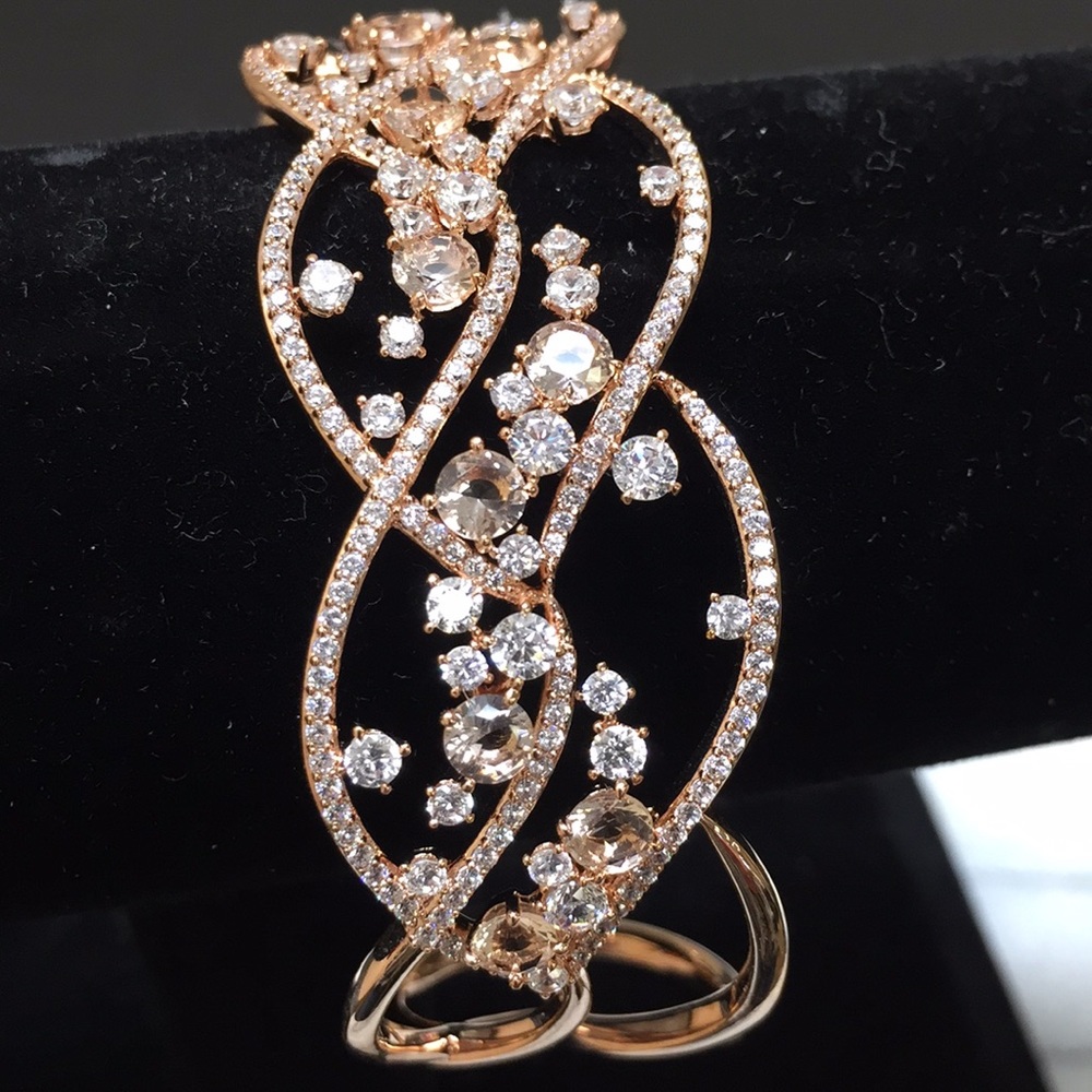 Rose Gold cuff bracelet by Eliot Danori